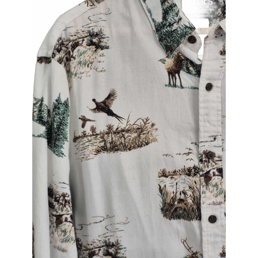 Chaps Performance Mens Hunting Theme Button Front… - image 2